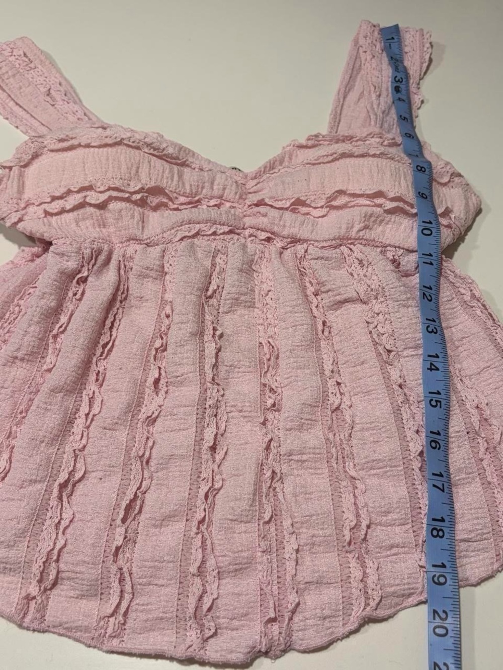 Derek Heart Pink Ruffle Tank - Picture 8 of 8